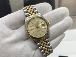 【買取実績】ROLEX・コンビのデイトジャストをお買取、松原市の腕時計買取店
