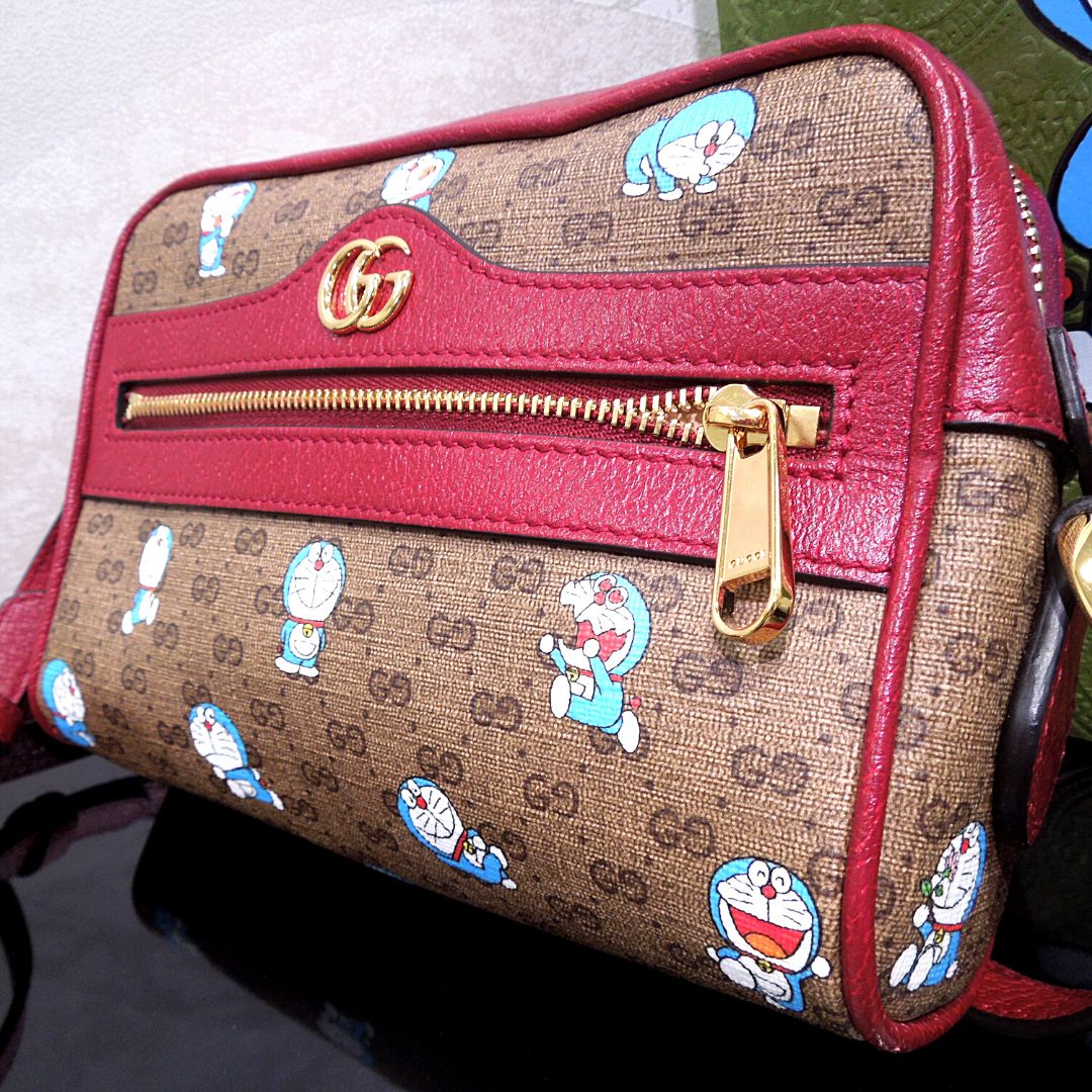 GUCCI◇DORAEMON×GUCCI/ドラえもん/ショルダーバッグ[仕入]/PVC/BRD/総柄-