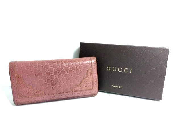 GUCCI 長財布 マイクログッチシマ 295356