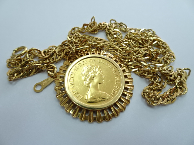 貴金属 金貨 トップ K18 ネックレス