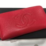 シャネル ラウンドファスナー長財布　キャビアスキン