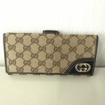グッチ Wホック 長財布 GGキャンバス 181593