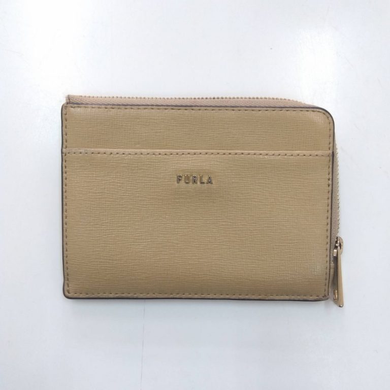 フルラ コインケース コンパクト財布 ベージュ