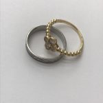 金プラチナ ダイヤ リング