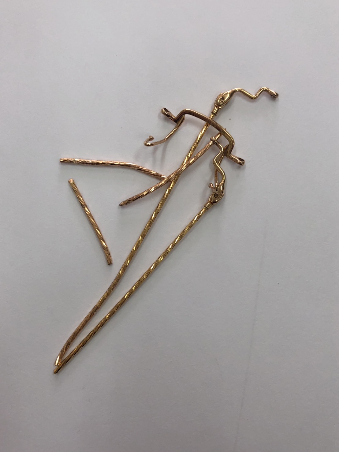 貴金属 K18 金ブチ眼鏡 金具