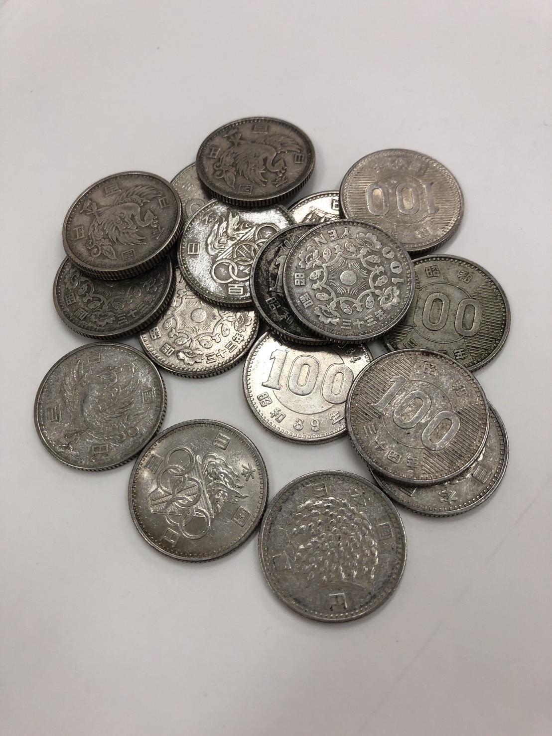 旧百円銀貨 3種(稲穂 鳳凰 東京五輪)