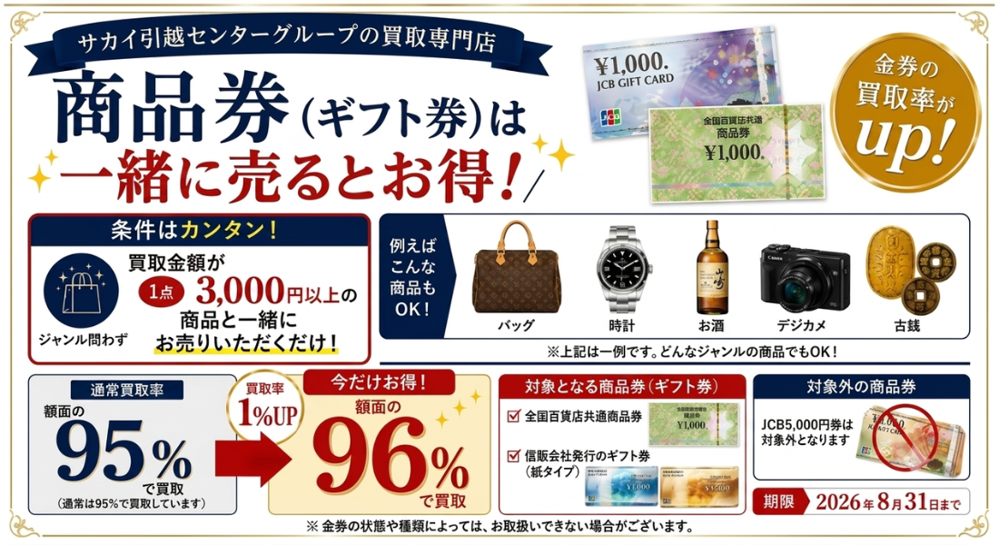 商品券（ギフト券）は一緒に売るとお得！