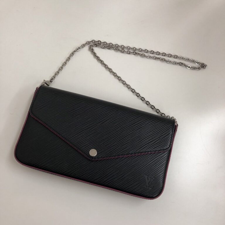 ルイヴィトン ポシェットフェリシー M64579 エピ ノワール ホットピンク